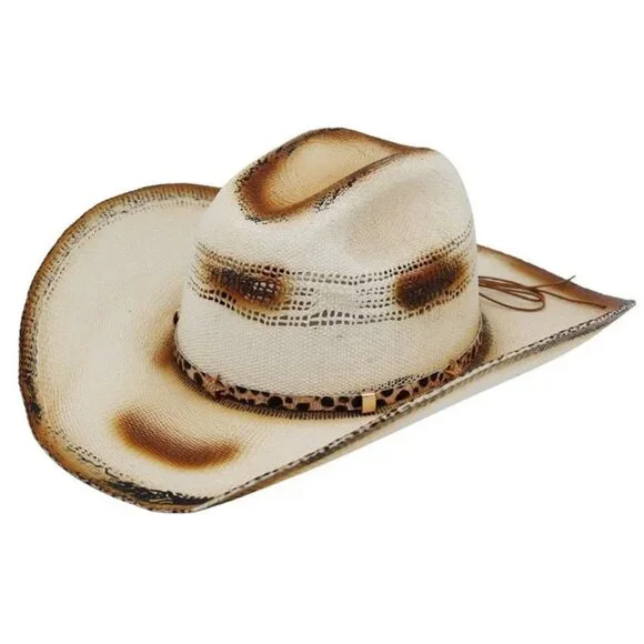 COWGIRL Desert Ember Ivory Distressed Hat with Band One Size - Picture 2 of 5